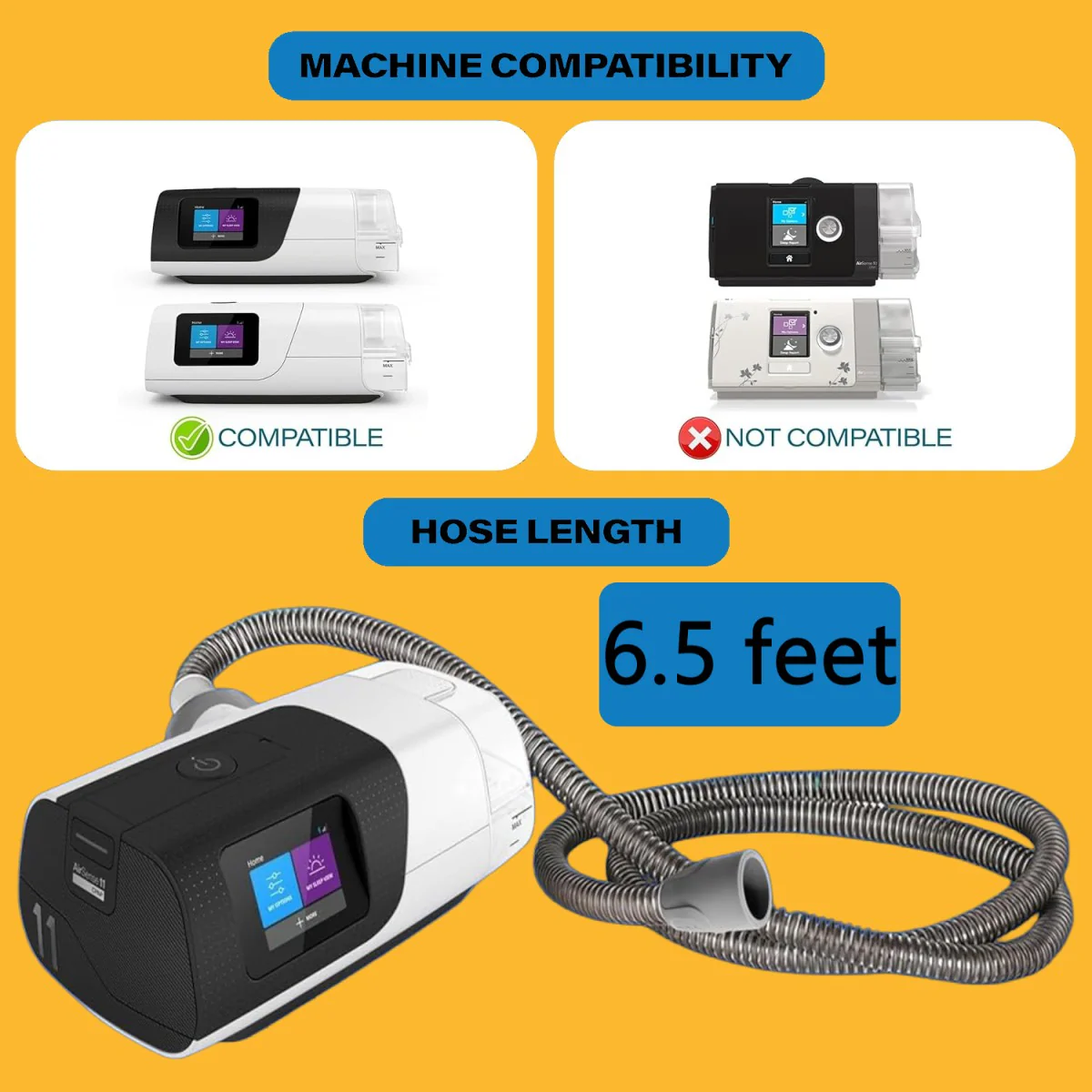 AirSense 11 Series Compatible Heated CPAP Hose - Image 2